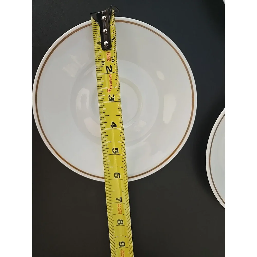 Corelle Indian Summer Saucers‎ Ginger Brown Band Corning 6